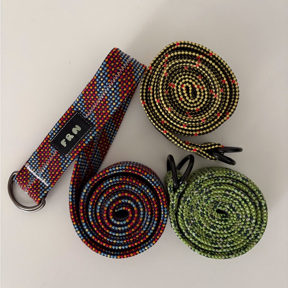 Upcycled climbing rope belts
